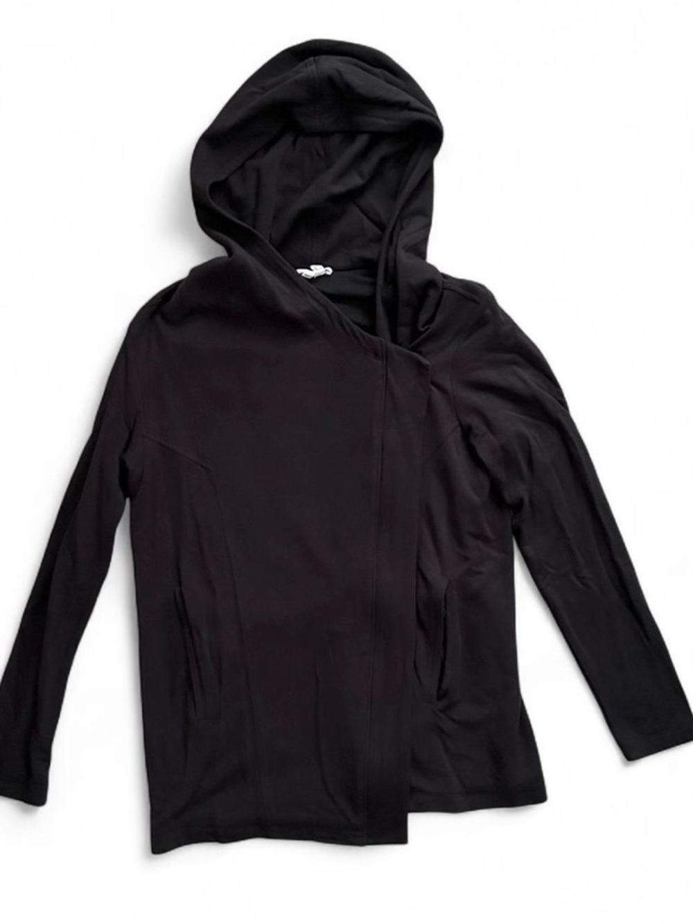Helmut Lang Black Asymmetric Zip Hoodie